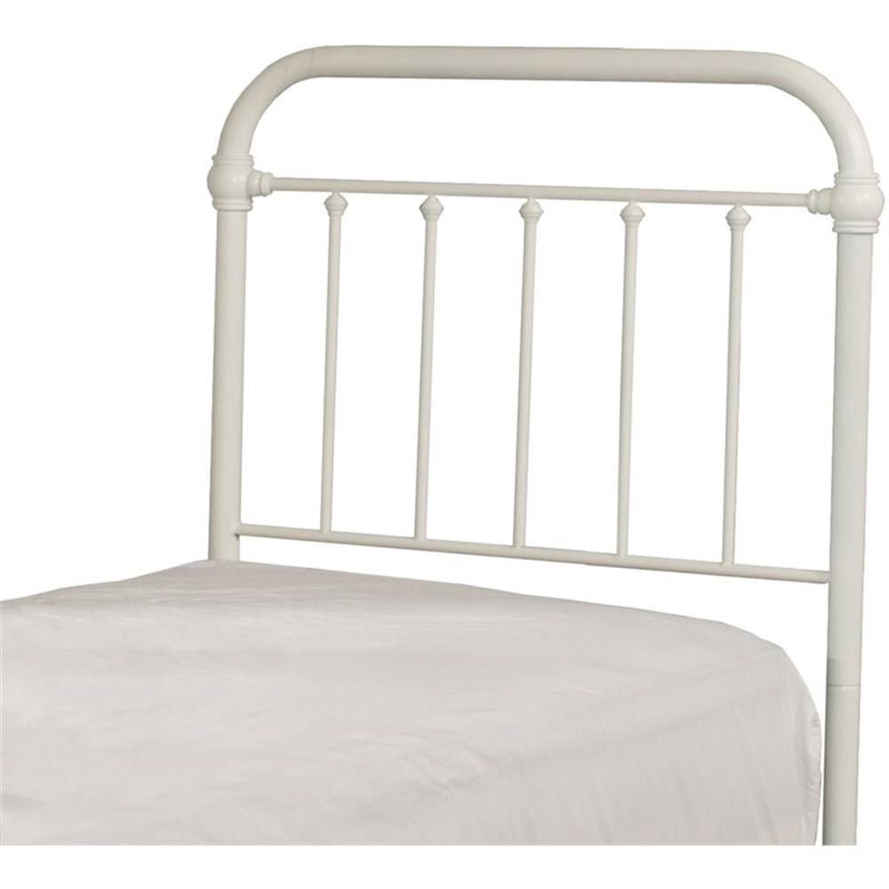 Bowery Hill Twin Metal Spindle Panel Headboard in White