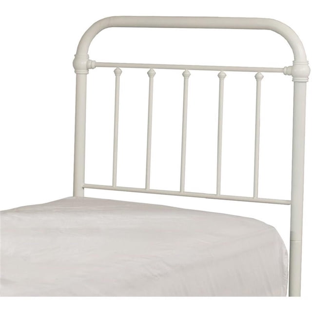 Bowery Hill Twin Metal Spindle Panel Headboard in White