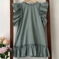 thumbnail image 4 of Qudderr Robes d'Été pour Enfants et Bébés pour Fille, Robe Décontractée Évasée à Volants, Robe Soleil pour Tout-Petit en Coton et Lin pour 6 Mois - 6 Ans, 4 of 9