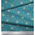 thumbnail image 3 of Soimoi Blue Rayon Fabric Mandala Geometric Print Fabric by Yard 56 Inch Wide, 3 of 5