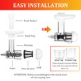 thumbnail image 3 of Wweixi Juicer Attachment Accessories Reusable Juice Extractor Spare Parts Fruit Vegetable Food Grinder Kitchen Tools Stainless Steel White, 3 of 8