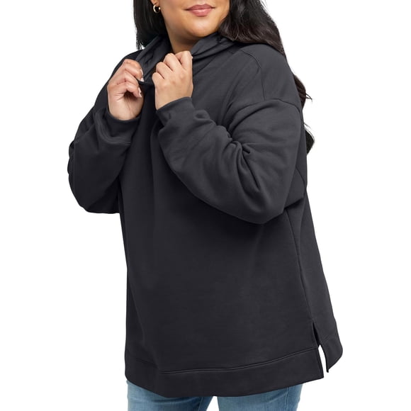 Hanes Womens EcoSmart Fleece Hoodie, Cotton Sweatshirt for Women, Kanga Pocket
