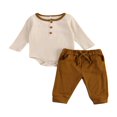 thumbnail image 1 of Newborn Boy Long Sleeve Romper and Pants 2PCS Set, 1 of 6