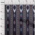 thumbnail image 1 of oneOone Viscose Jersey Fabric Stripe & Geometric Ikat Printed Craft Fabric BTY 60 Inch Wide, 1 of 1