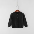 thumbnail image 2 of aohooy Girls Long Sleeve Cardigan Sweater Todder Infant Open Front Button Closure Knitted Cable Cardigans Tops 6M-5Y Black,120, 2 of 4