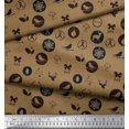 thumbnail image 3 of Soimoi Georgette Viscose Fabric Reindeer,Bow & Bird Decor Fabric Printed Yard 42 Inch Wide, 3 of 3
