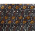 thumbnail image 4 of oneOone Georgette Viscose Fabric Leaves & Floral Block Print Fabric By The Yard 42 Inch Wide, 4 of 4