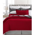 thumbnail image 2 of Ultra Soft 1800 Series 3 PC Striped Duvet Set (Full/Queen, Burgundy), 2 of 3