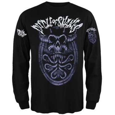 Danzig - T-Shirt à Manches Longues pour Adulte avec Crâne de Serpent en Cercle