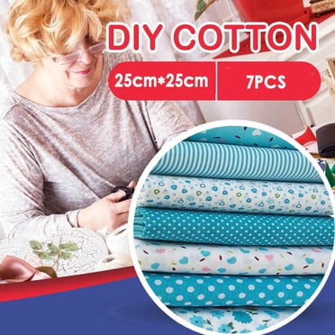 TIMIFIS Home Decor 7PCS Cotton Craft Fabric Bundle Patchwork Squares Quilting Sewing Patchwork DIY DecorFall