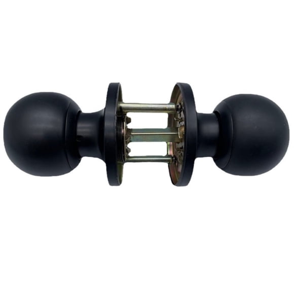 WHEANG Faucets Accessories Keyed Alike Entry Door Knob and Single Cylinder Lockset Black Front Door Knob with Key and 1 Pack One Size Black