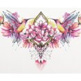 thumbnail image 3 of Unique Bargains Christmas 1 Pc Realistic Temporary Tatto Collarbone Fake Tattoos Pink Blue, 3 of 5