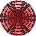 thumbnail image 1 of Ahgly Tapis Rond Lavable en Machine Intérieur Transitionnel Rouge Foncé, 3 Pieds Rond, 1 of 7
