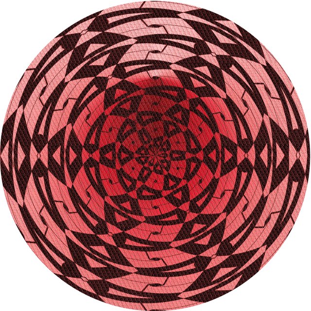 Ahgly Tapis Rond Lavable en Machine Intérieur Transitionnel Rouge Foncé, 3 Pieds Rond