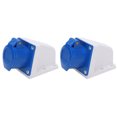 thumbnail image 2 of Qiilu 2Pc Industrial Power Socket Connector 3-Pin Single-Phase 16A 3 Hole 220-250V New, 2 of 8