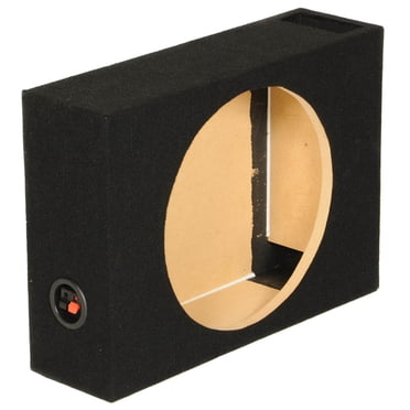 QPower Boîtier de Caisson de Basses à Évent Peu Profond, Boîtier de Haut-Parleur de Subwoofer Simple 10 Pouces