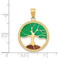 thumbnail image 2 of 14K Yellow Gold Enameled Tree of Life Pendant, 2 of 2