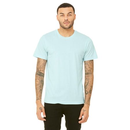 Bella Canvas Mens CVC Jersey Tee, 4XL, Heather Ice Blue