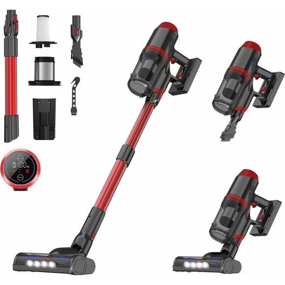 Corded Stick Vacuum for Pet Hair & Hard Floors - Lightweight, 3-in-1 Handheld with 180°Left-Right Steering, 14KPA Powerful Suction on Low-Pile Carpet, HEPA , 16.4ft Cord, 0.7L Capacity (VA001)