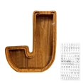 thumbnail image 1 of Wooden Piggy Bank  Personalized Letters Coin Bank Piggy Bank  Text Engraved Money Box Wooden Piggy Bank ​Gift for Kids  Christmas Birthday Gift Home Decoration. (J), 1 of 9