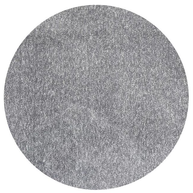 HomeRoots 349774 8 ft. Round Polyester Grey Heather Area Rug