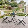 thumbnail image 3 of Costway 3PCS Patio Rattan Bistro Set Folding Table Chairs Garden Deck, 3 of 10