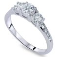thumbnail image 1 of 1 3/4ct Three Stone Round Diamond Engagement Ring Solid 14K White Gold, 1 of 3