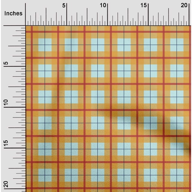 oneOone Cotton Silk Fabric Madras Check Decor Fabric Printed BTY 42 Inch Wide