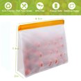 thumbnail image 1 of Reusable Storage Bags 5 Pack, Stand Up Leakproof Reusable Gallon Bags - Food Grade Reusable Freezer Bags Eco friendly Food Storage Bags for Sandwich Snacks Lunch Meat Fruit Cereal, 1 of 7