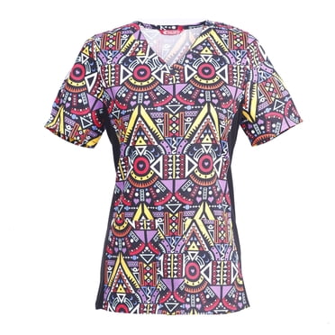 Women's Print Scrub Top