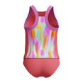 thumbnail image 4 of Speedo Girl's UV Protection Printed Colour Block Thick Strap Two Piece Tankini Set Swimsuit - Coral Sands, Size 10, 4 of 4