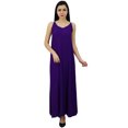 thumbnail image 1 of Bimba Robe Maxi Unie à Bretelles Spaghetti pour Femme pour l'Été, Tenue de Plage, Robe d'Été, 1 of 8