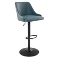 thumbnail image 1 of Tabouret Réglable en Hauteur Sylmar en Similicuir Bleu Marine, 1 of 8