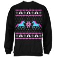 thumbnail image 1 of Unicorn Rainbow Ugly Christmas Sweater Mens Sweatshirt, 1 of 1