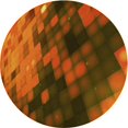 thumbnail image 1 of Ahgly Company Tapis Rond Lavable en Machine Intérieur Transitionnel Rouge Safran, 8 Pieds Rond, 1 of 7