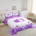 thumbnail image 3 of Erosebridal Monogrammed Comforter Sets Queen Size,Personalized Initial Bedding Queen Comforter Set,Letter Decoration,Reversible,Ultra Soft,3-Piece, 3 of 8