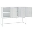 thumbnail image 2 of vidaXL Buffet Blanc 105x35x75 cm Acier 1 Tablette, 2 of 5