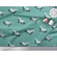 thumbnail image 2 of Soimoi Polyester Crepe Fabric Branch & Bird Block Print Fabric by The Yard 52 Inch Wide, 2 of 3