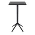 thumbnail image 3 of Sky Table de Bar Carré Pliant de 24 Pouces, Fini Noir, 3 of 8