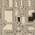 thumbnail image 1 of Ahgly Company Tapis d'Intérieur Lavable à la Machine, Carré, Transitionnel, Beige Blé, Tapis de Zone, 4 Pieds Carré, 1 of 7