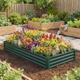 thumbnail image 2 of Outsunny Jardinière Surélevée Galvanisée 8x4x1 Pi, Fond Ouvert, Vert, 2 of 10