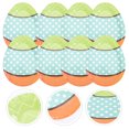 thumbnail image 3 of 18pcs Disposable Plates Orange Paper Easter Egg Shape Plates for Holiday Catering Events, 3 of 7