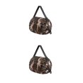 thumbnail image 3 of Wweixi Polyester Foldable Storage Bags For Travel Pack Smart Travel Light Waterproof Space-saving Beach Bag coffee camouflage 2Set, 3 of 6