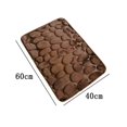 thumbnail image 2 of Abbracc 40x60cm Bathmat Quick Absorbent Machine Washable 3D Effect Coral Velvet Bath Rug Coffee, 2 of 7