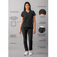 thumbnail image 3 of Adar Addition Go-Basic Scrub Set For Women - Slim V-Neck Scrub Top & Skinny Cargo Scrub Pants, 3 of 7
