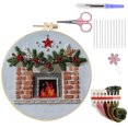 thumbnail image 2 of Christmas Embroidery Kit With Embroidery Hoop Easy Embroidery Kit For Beginners And Adults Full Embroidery Hoop Kit With Needles And Thread Included Diy Crafts for Girls Diy Crafts for Adults, 2 of 4