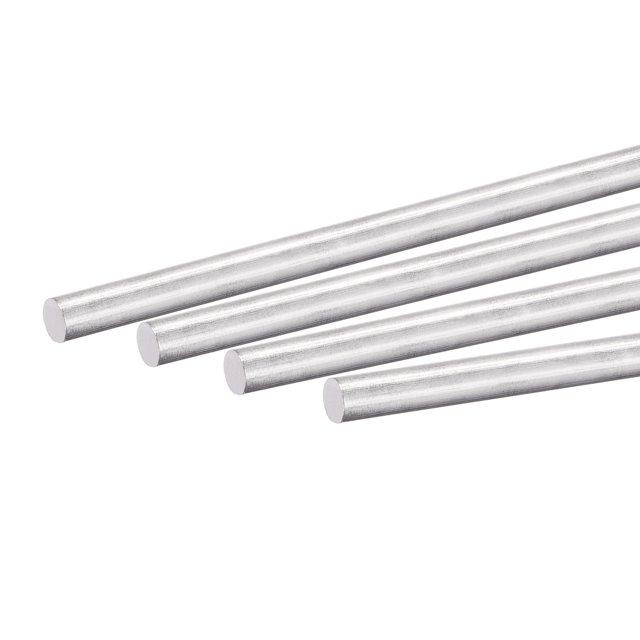 Unique Bargains Aluminum Solid Round Rod 6mm Diameter 300mmLength Lathe Bar Stock 4pack