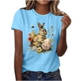 thumbnail image 5 of Pisexur Hauts pour Femmes, Hauts de Printemps pour Femmes 2025, Hauts pour Dames, T-shirt Imprimé Décontracté et Tendance pour Femmes avec Col Rond et Manches Courtes Noir, 3TG, 5 of 5