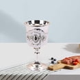 thumbnail image 4 of Rongfmy Metal Goblet, Carving Pattern Handmade Cup Bar Dinners Parties Decor white, 4 of 9