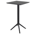 thumbnail image 1 of Sky Table de Bar Carré Pliant de 24 Pouces, Fini Noir, 1 of 8